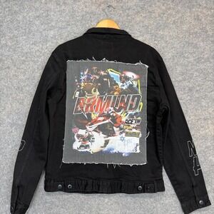 Dreamland Denim Jacket Adult XL 70s Music Venue Graphic Aviator Nation Black